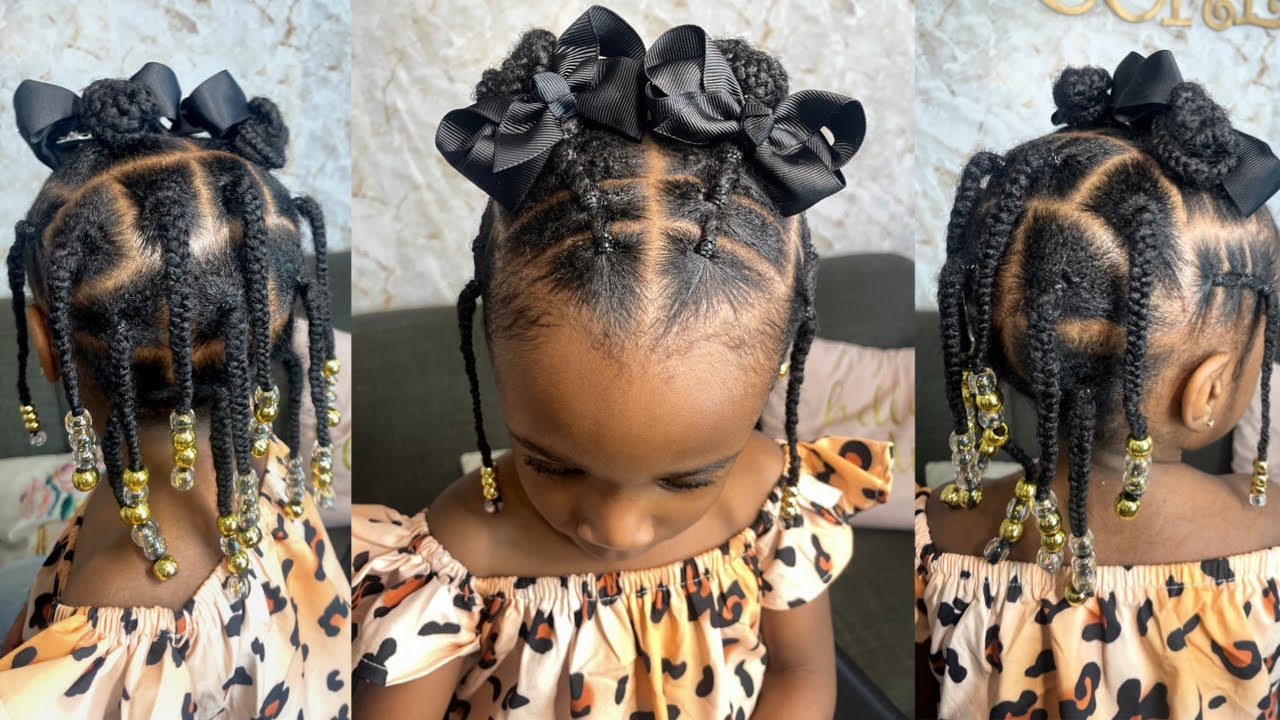 Can't Grip Braids? | Easy Protective Toddler Hairstyles For Short Natural  Hair - YouTube